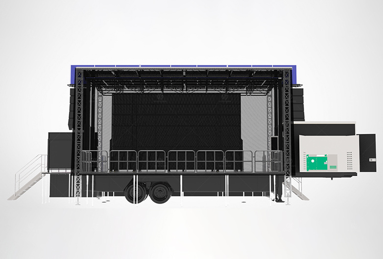 S455S Semi-trailer Hydraulic Mobile Stage