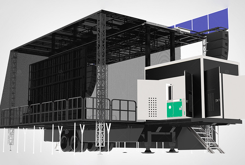 S455S Semi-trailer Hydraulic Mobile Stage