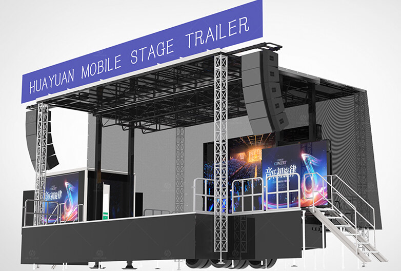 S455S Semi-trailer Hydraulic Mobile Stage