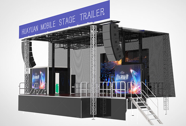 S455S Semi-trailer Hydraulic Mobile Stage