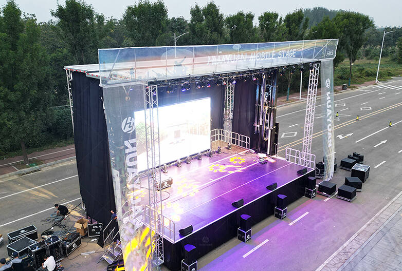 S465 Semi-trailer Hydraulic Mobile Stage