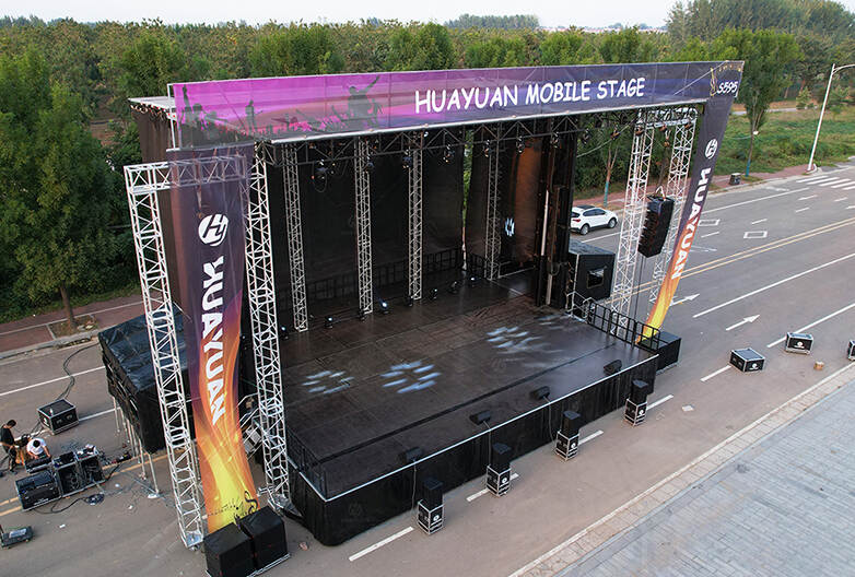 S595 Semi-trailer Hydraulic Mobile Stage