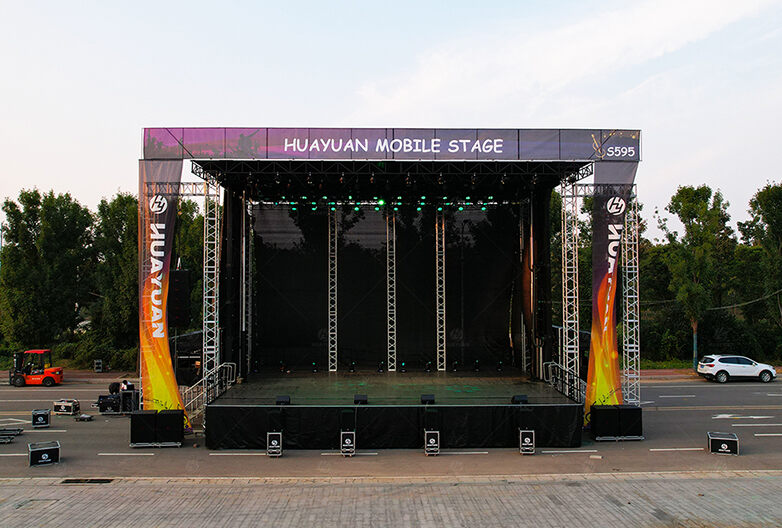 S595 Semi-trailer Hydraulic Mobile Stage