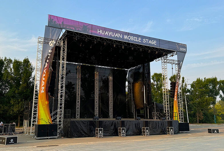 S595 Semi-trailer Hydraulic Mobile Stage