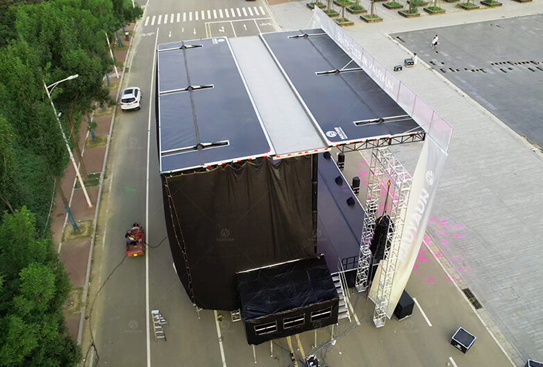 S595 Semi-trailer Hydraulic Mobile Stage