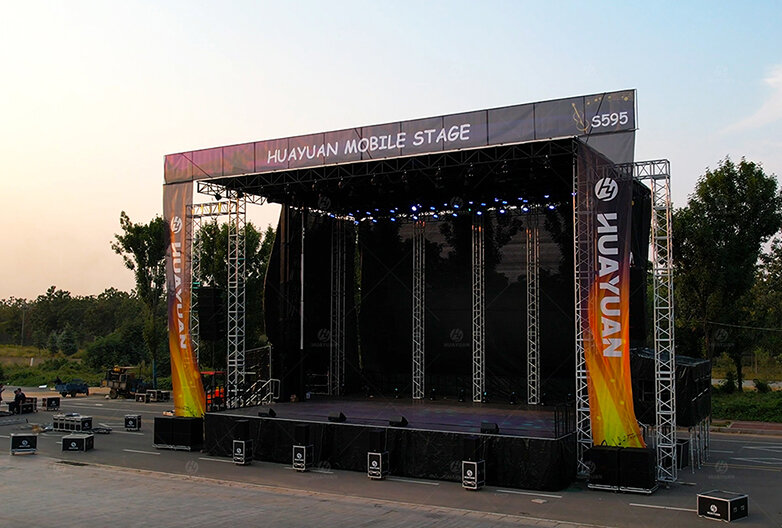 S595 Semi-trailer Hydraulic Mobile Stage