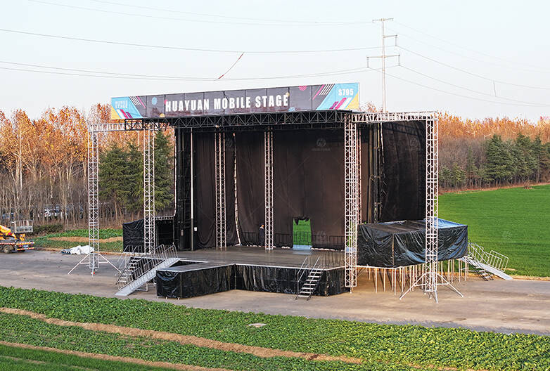 S795 Semi-trailer Hydraulic Mobile Stage