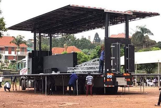 S455 Mobile Stage Semi-trailer | Multi-day Outdoor Worship Event in Kampala, Uganda