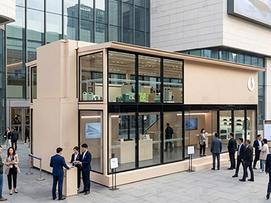 Outdoor Showroom in Commercial Plazas