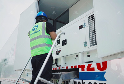 Generator-powered mobile stage